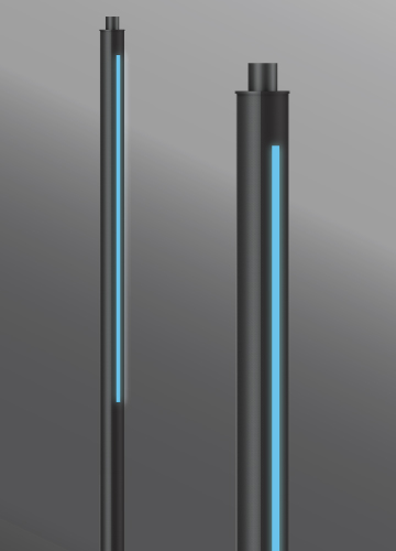 Ligman Lighting's Illuminated Square Straight Aluminum Pole (model ISSA-4012-XX).
